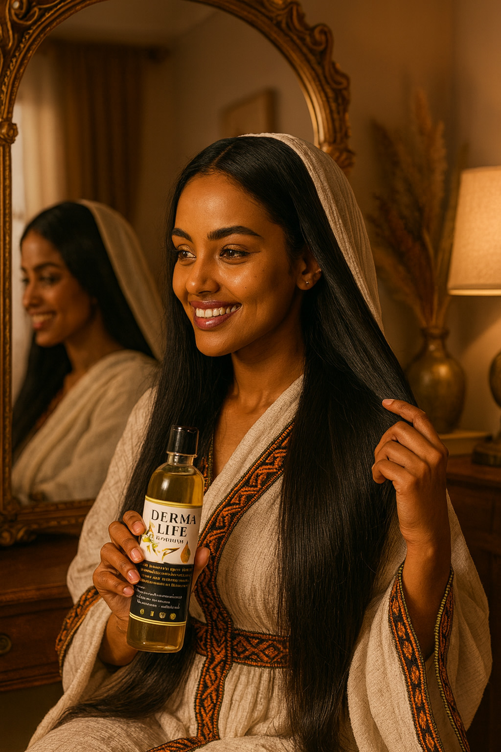 Girl with healthy hair